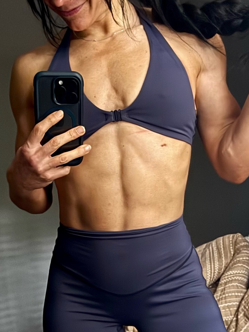 GYMSHARK elevate heavy blue sports bra size XS